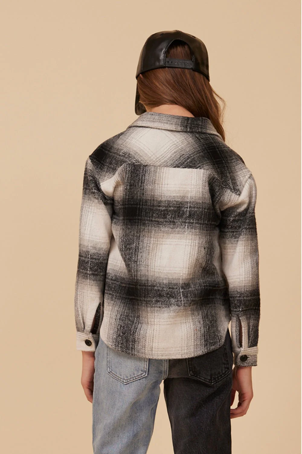 FLANNEL SHACKET- BLACK - Image 3