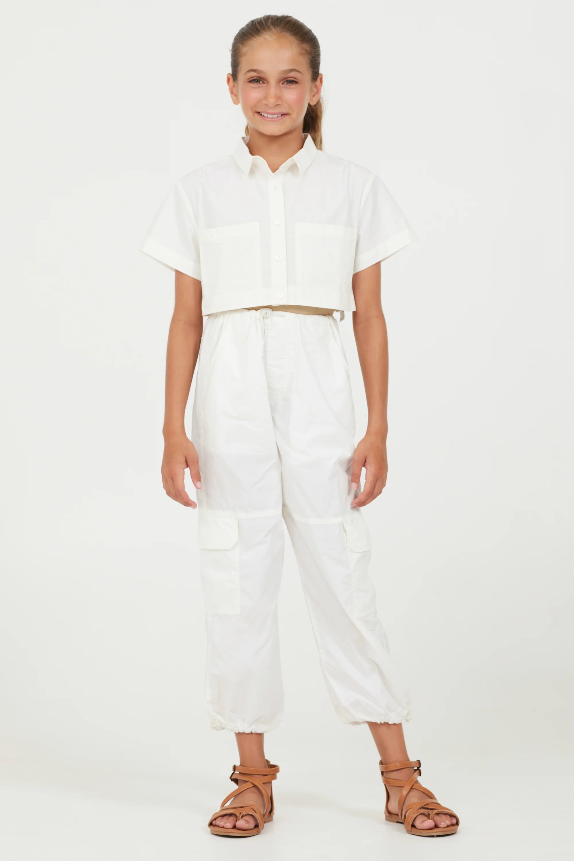 Oyster Cropped Button Down - Image 3